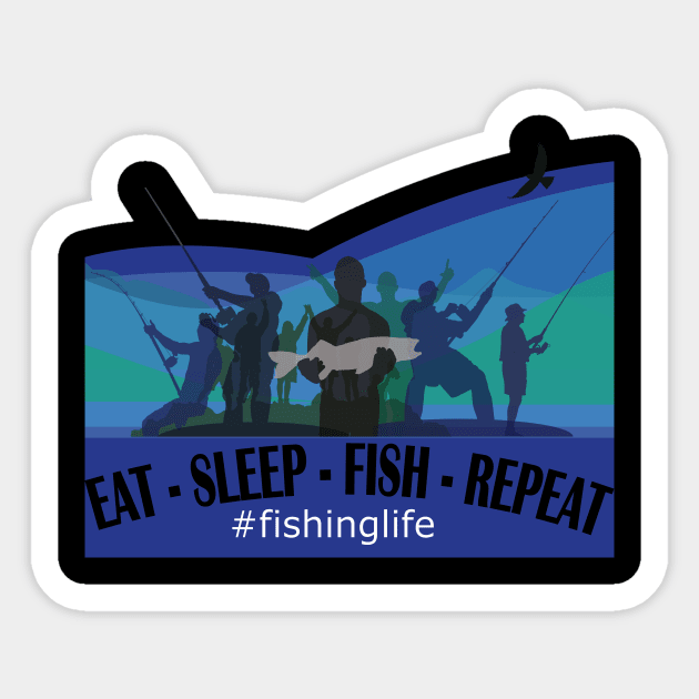 Fishing Life Sticker by haizuladri78